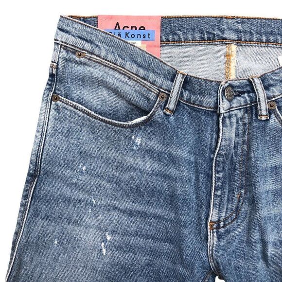 Acne Studios Jeans Size 31 Max Mid Ripped DESIGNER DENIM Acne Jeans Blue - Picture 11 of 13